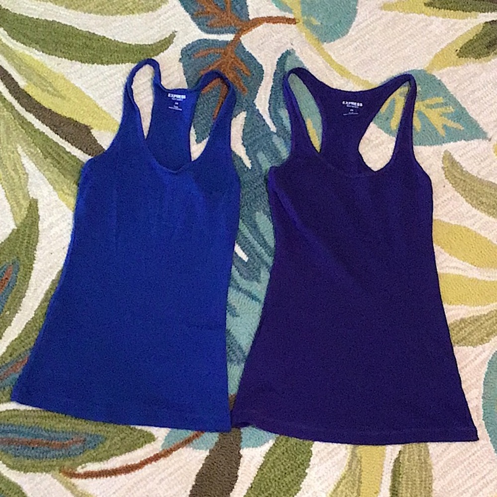 Express Racerback Tanks Size XS. Blue and Purple. Super Soft.